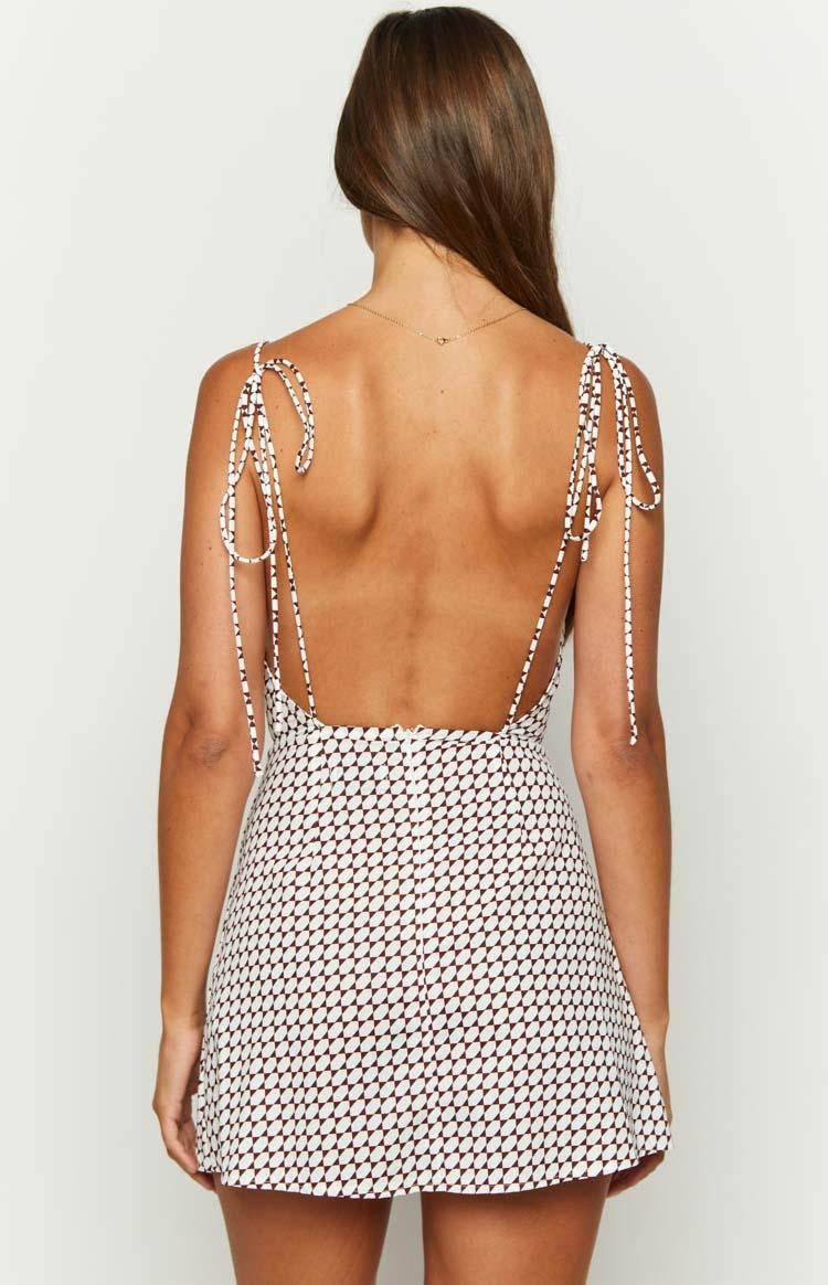 Your LA Catch White Geometric Print Mini Dress Product Image