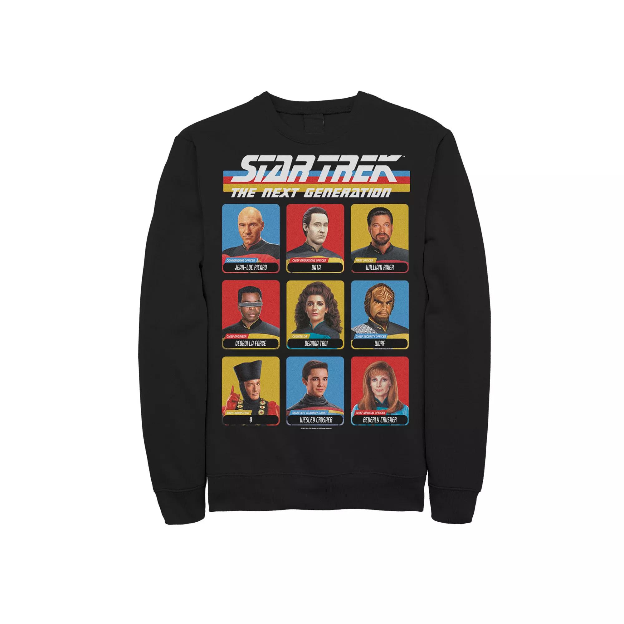 Men's Star Trek Next Generation 9 Cast Members Sweatshirt,  Product Image
