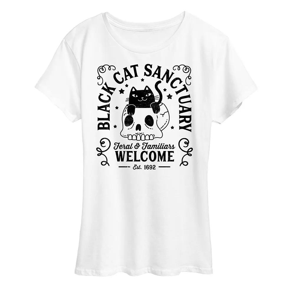 Women's Black Cat Sanctuary Graphic Tee,  Product Image