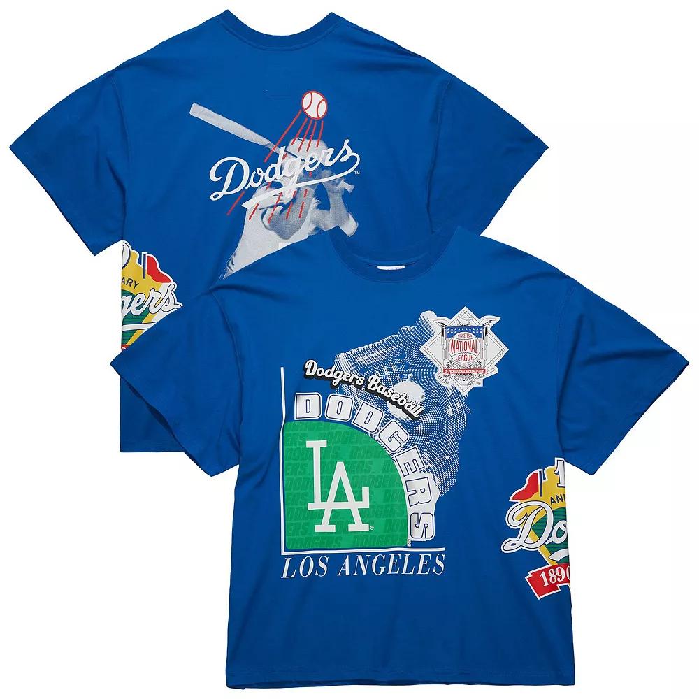Men's Mitchell & Ness  Blue Los Angeles Dodgers Cooperstown Collection Logo Blast T-Shirt, Size: Large Product Image