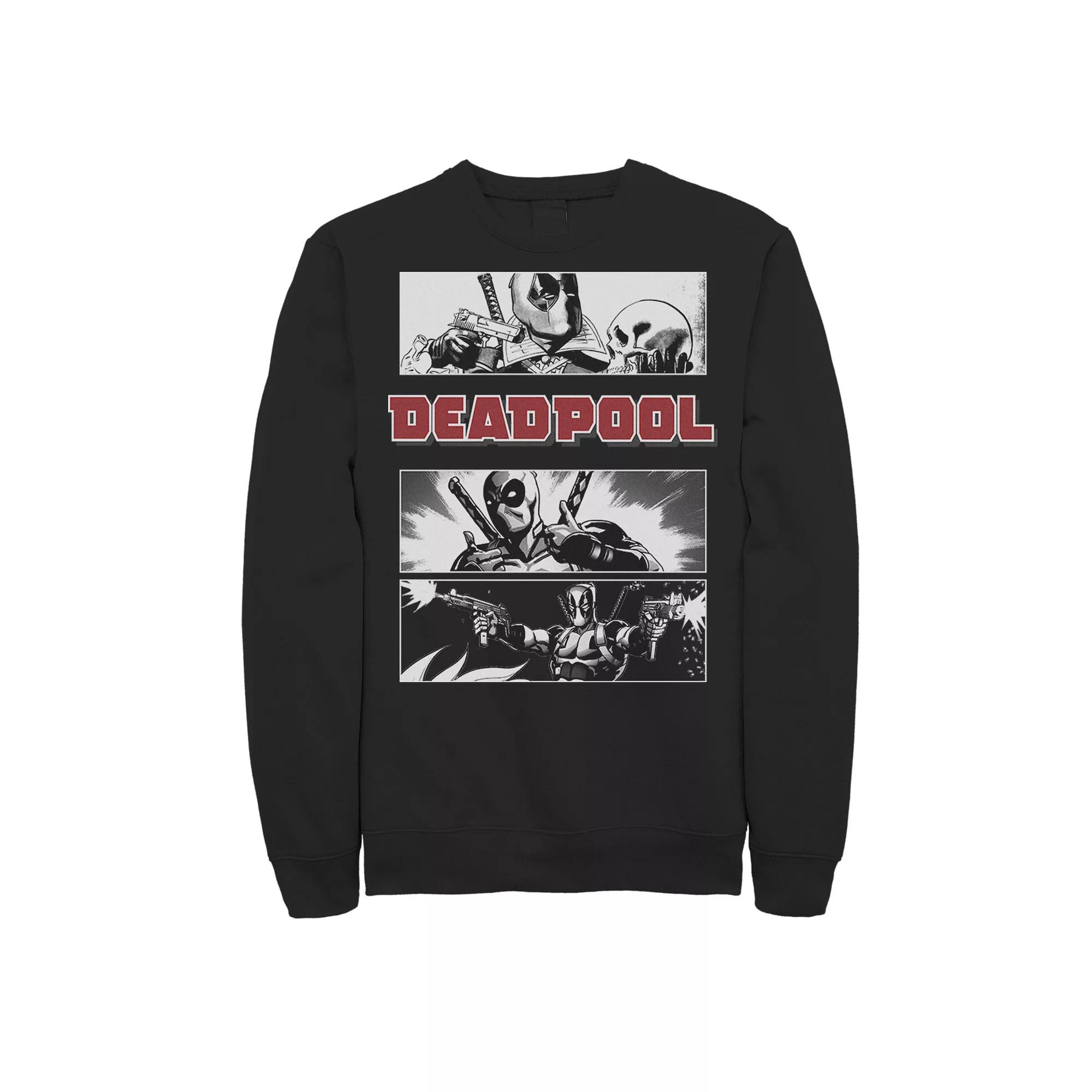 Men's Marvel Deadpool Comic Panels Sweatshirt,  Product Image