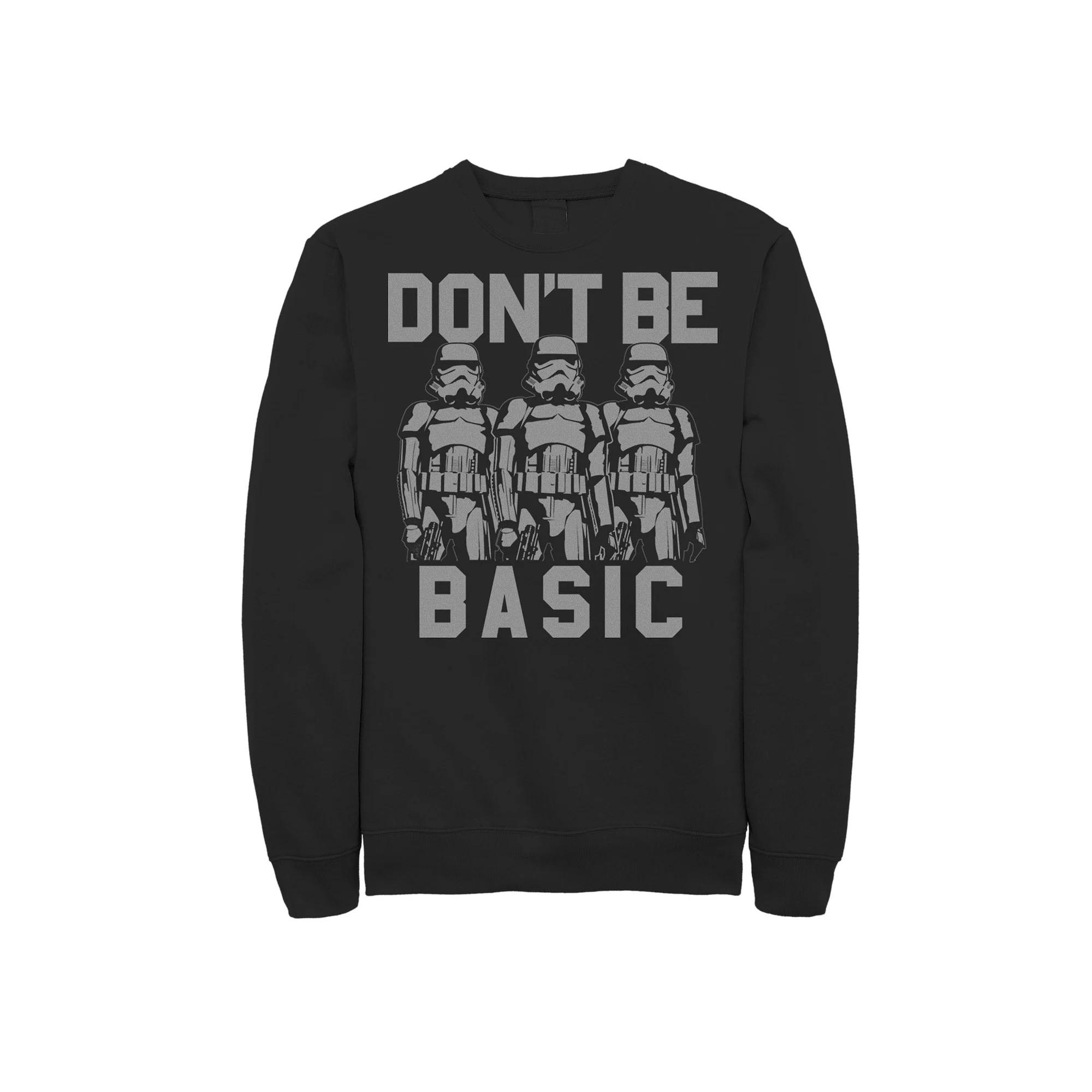 Men's Star Wars Don't Be Basic Stormtroopers Sweatshirt,  Product Image