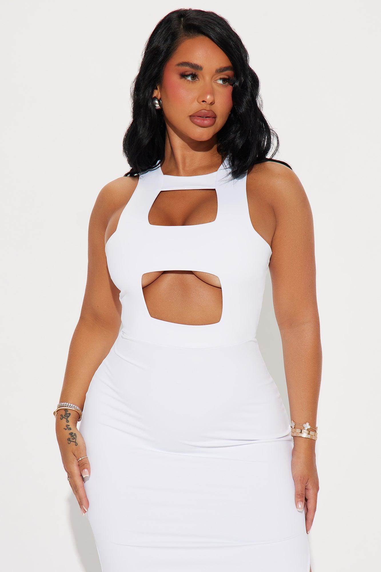 Maria Cut Out Maxi Dress - White Product Image