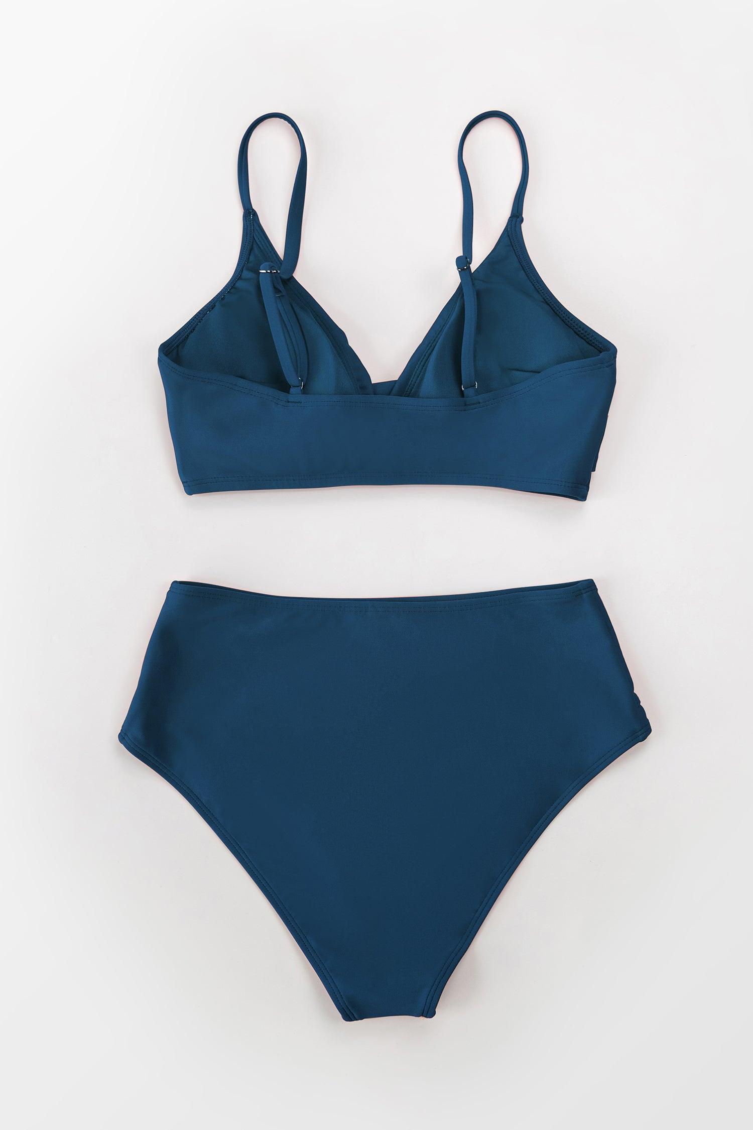 Seaside Holiday Tie-Front Bralette and High Waist Bikini Set Product Image