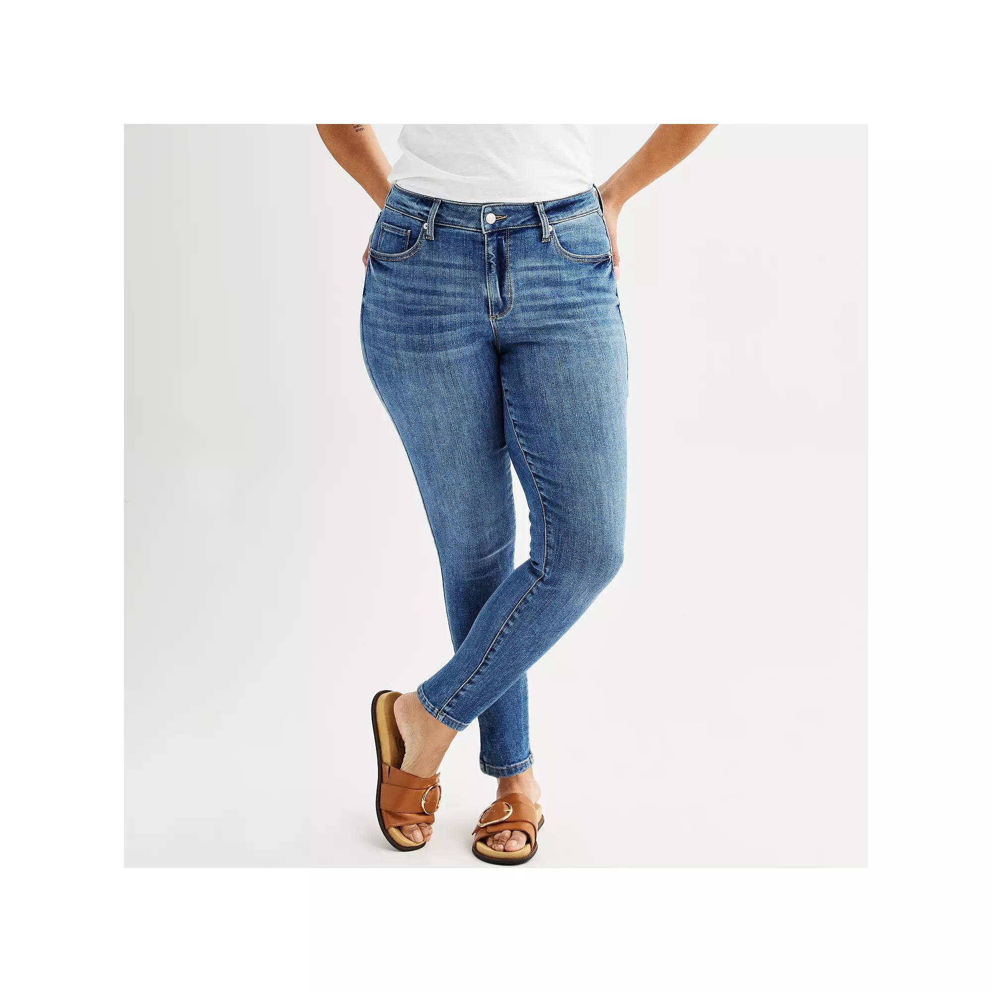 Women's Sonoma Goods For Life® Mid-Rise Curvy Skinny Jeans,  Product Image