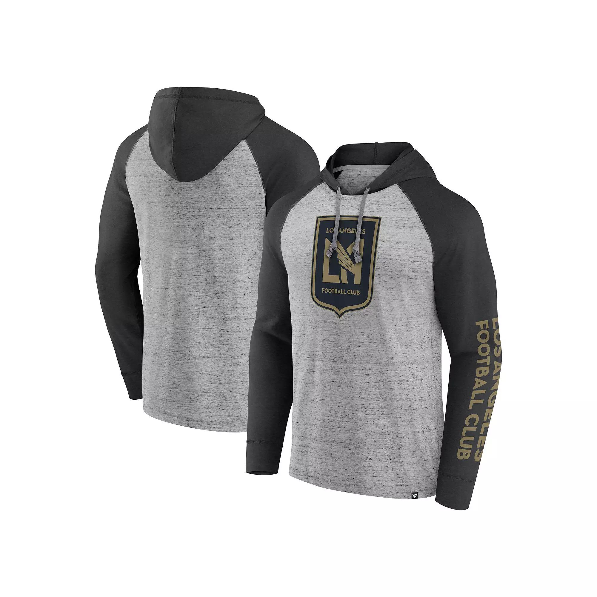 Men's Fanatics Branded Steel LAFC Deflection Raglan Pullover Hoodie,  Product Image