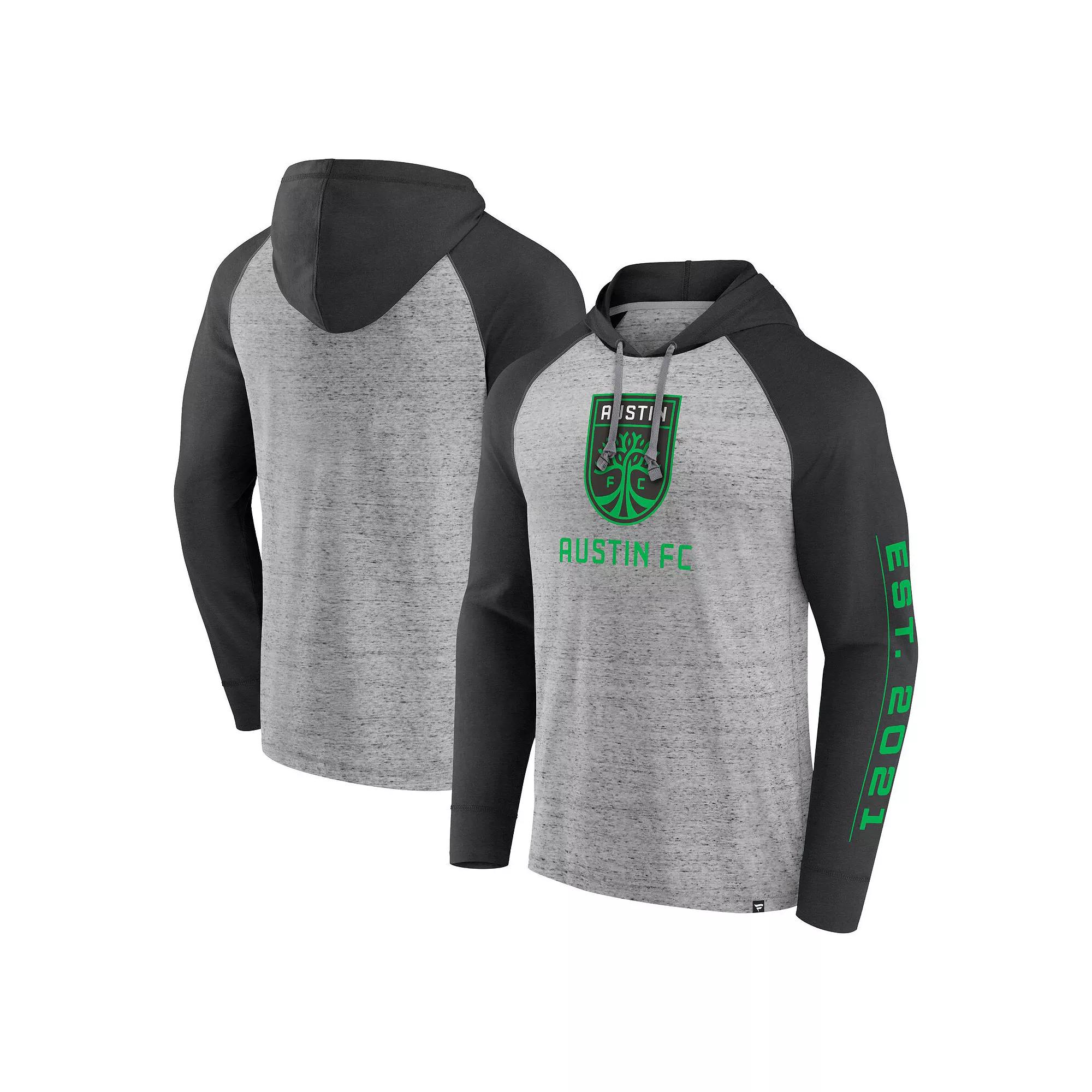 Men's Fanatics Branded Steel Nashville SC Deflection Raglan Pullover Hoodie, Size: Small, Mls Silver Product Image