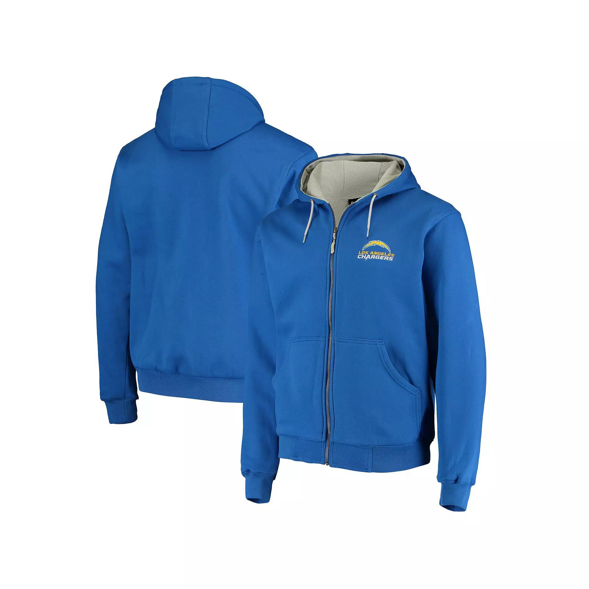 Men's Dunbrooke Royal Los Angeles Chargers Craftsman Thermal-Lined Full-Zip Hoodie,  Product Image