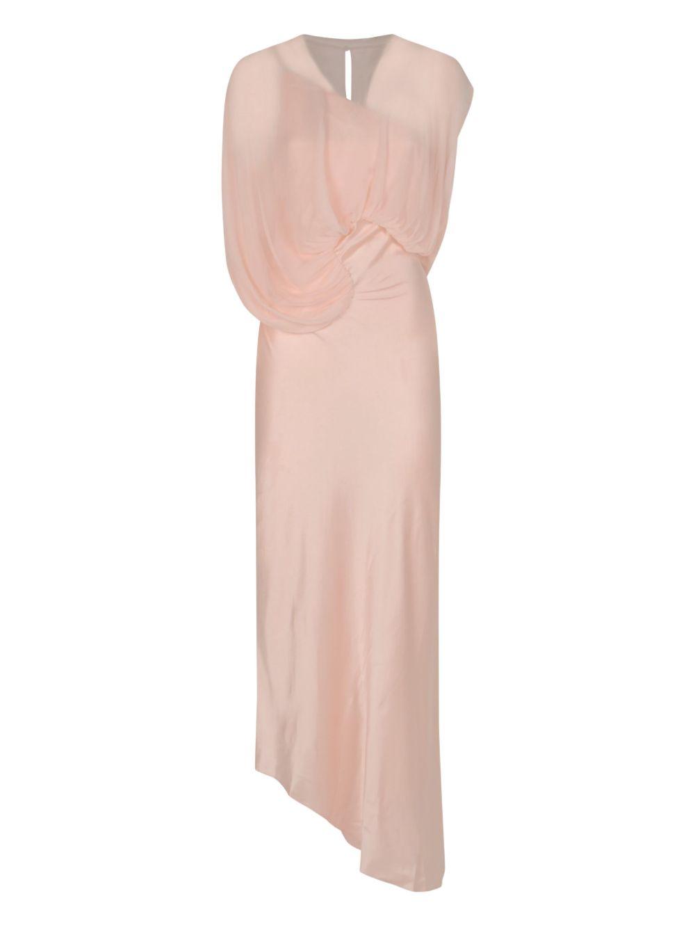 draped silk dress Product Image