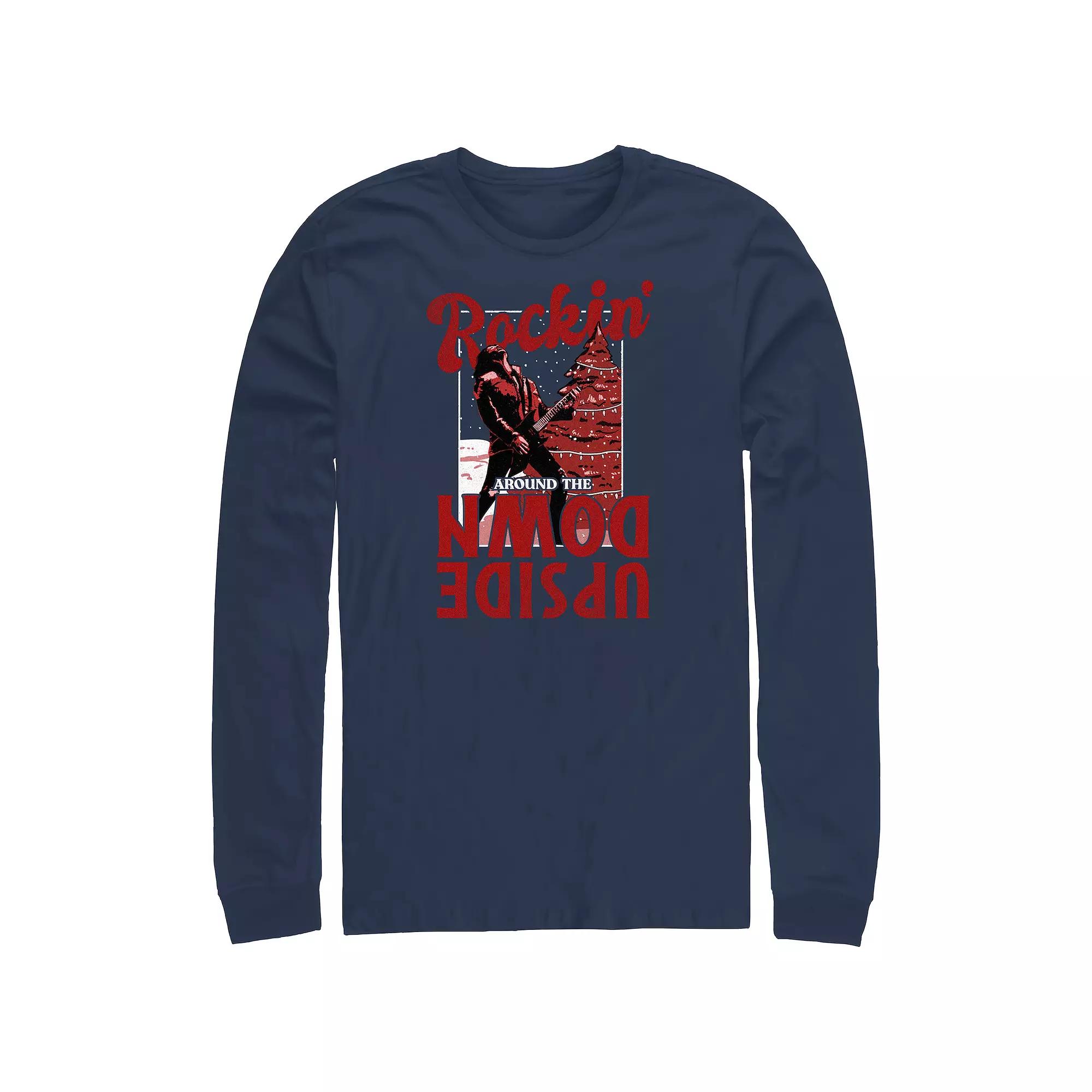 Big & Tall Stranger Things Rockin' Around The Upside Down Long Sleeve Graphic Tee, Men's,  Product Image