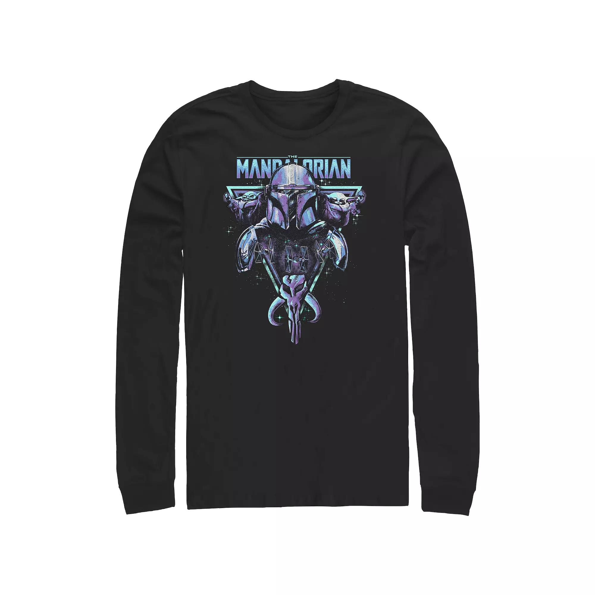 Men's The Mandalorian Grogu Watching Over Mando Graphic Tee,  Product Image