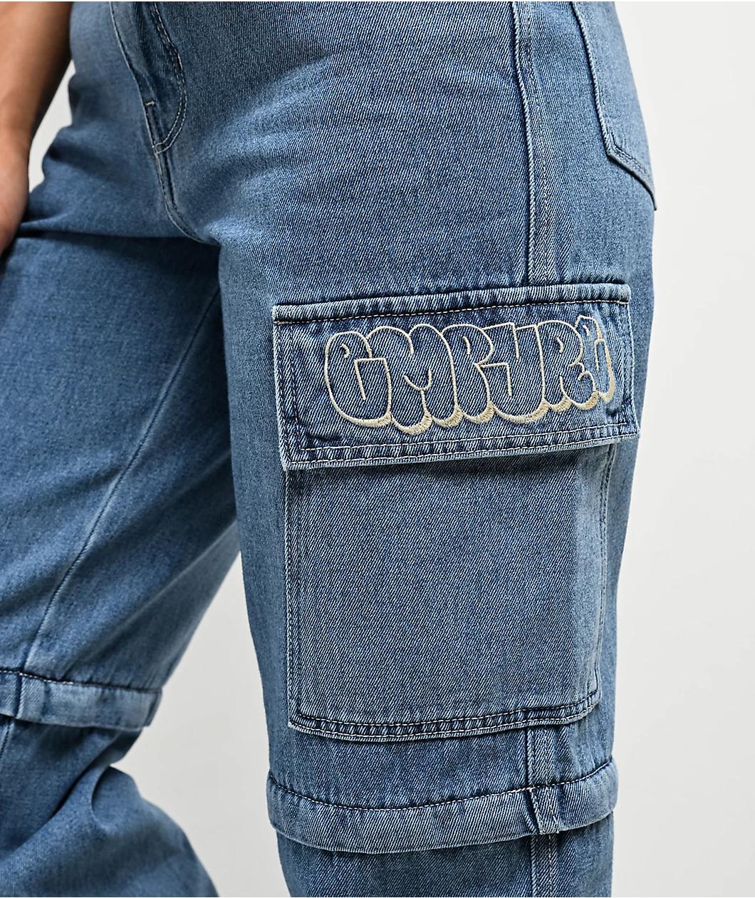 Empyre Tori Shindig Blue Zip Off Cargo Jeans Product Image