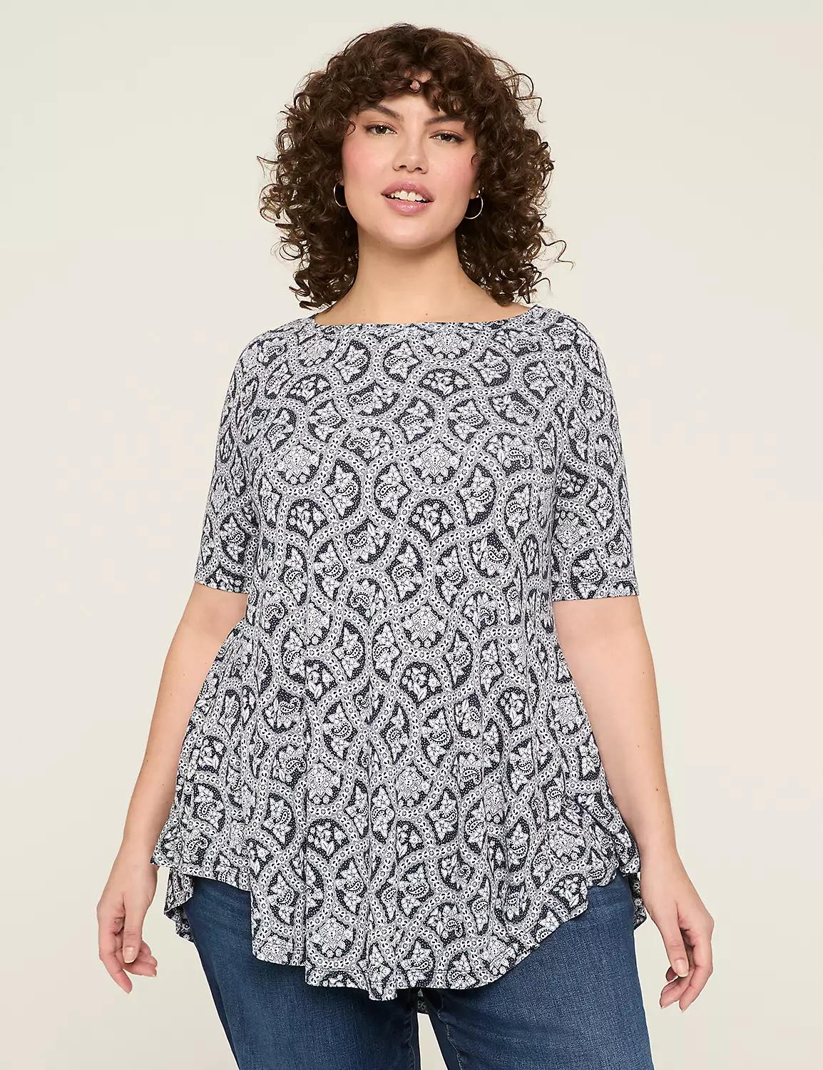 Max Swing Perfect Sleeve Boatneck Tee Product Image