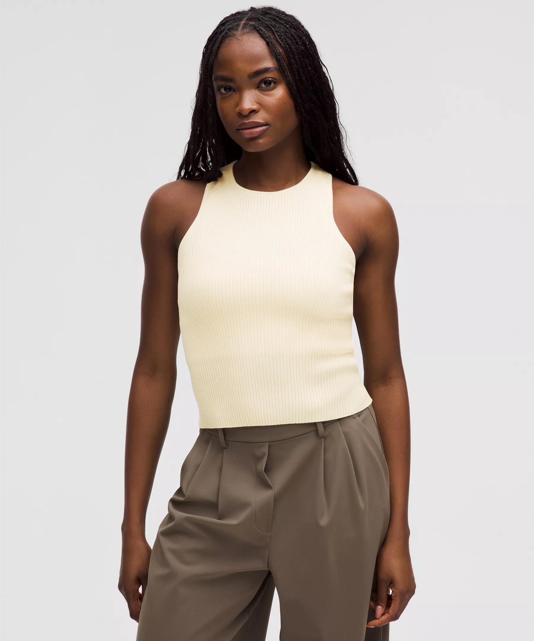 Merino Wool Open-Back Tank Top Product Image