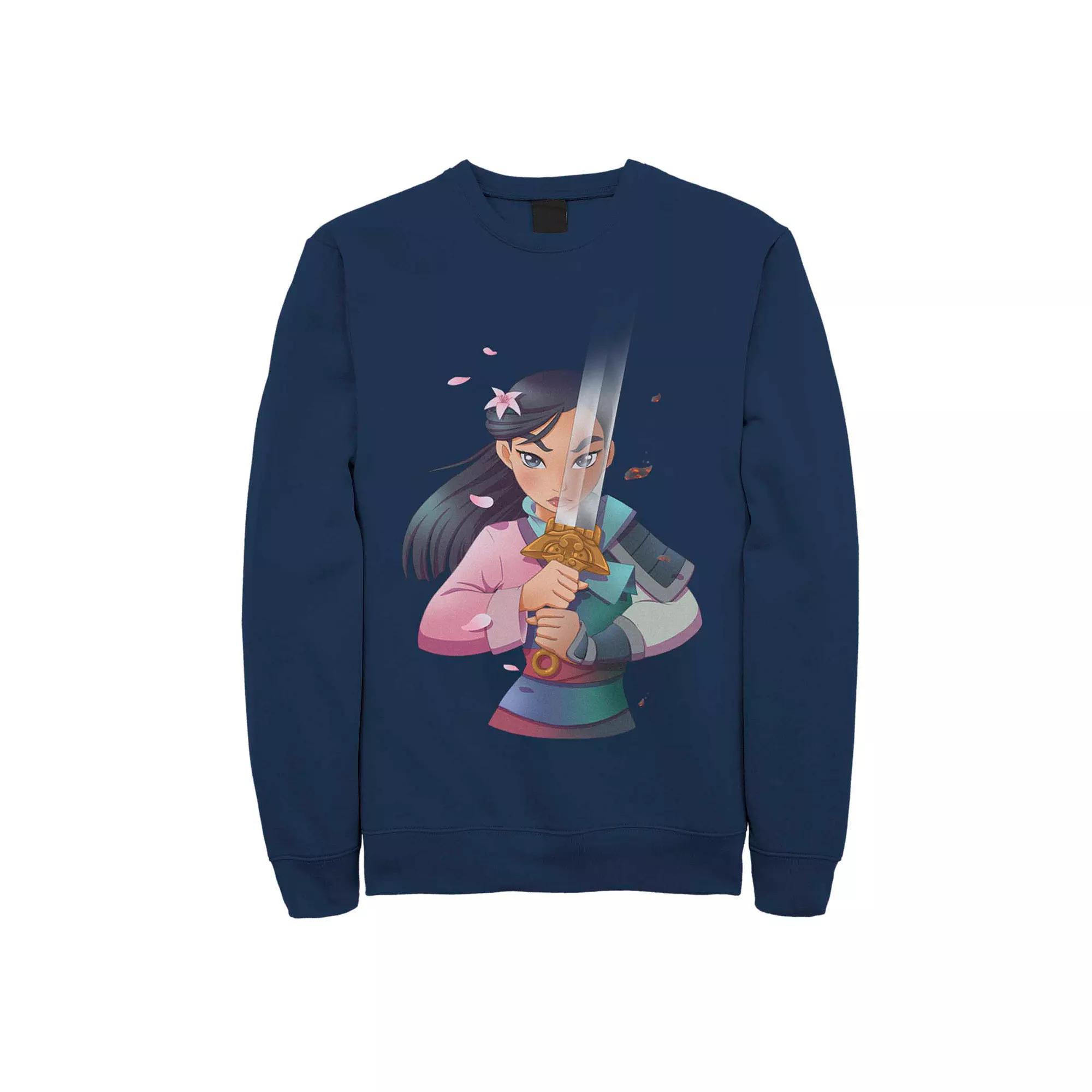 Disney's Mulan Anime Style Portrait Men's Fleece Sweater,  Product Image