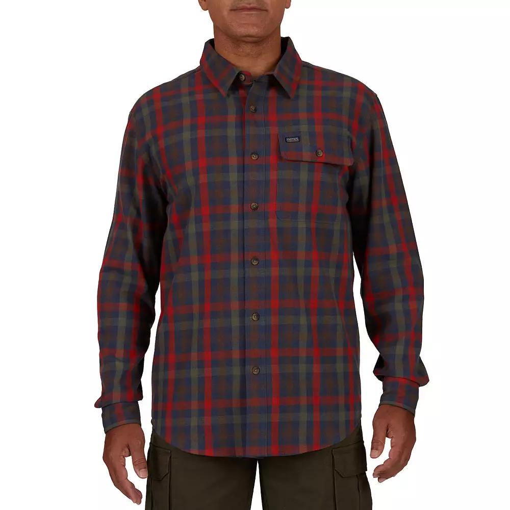 Men's Smith's Workwear Buffalo Plaid Flannel Button-Down Shirt,  Product Image