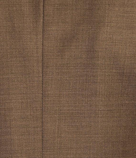 Armani Exchange Solid Slim Fit Flat Front 2-Piece Suit Product Image