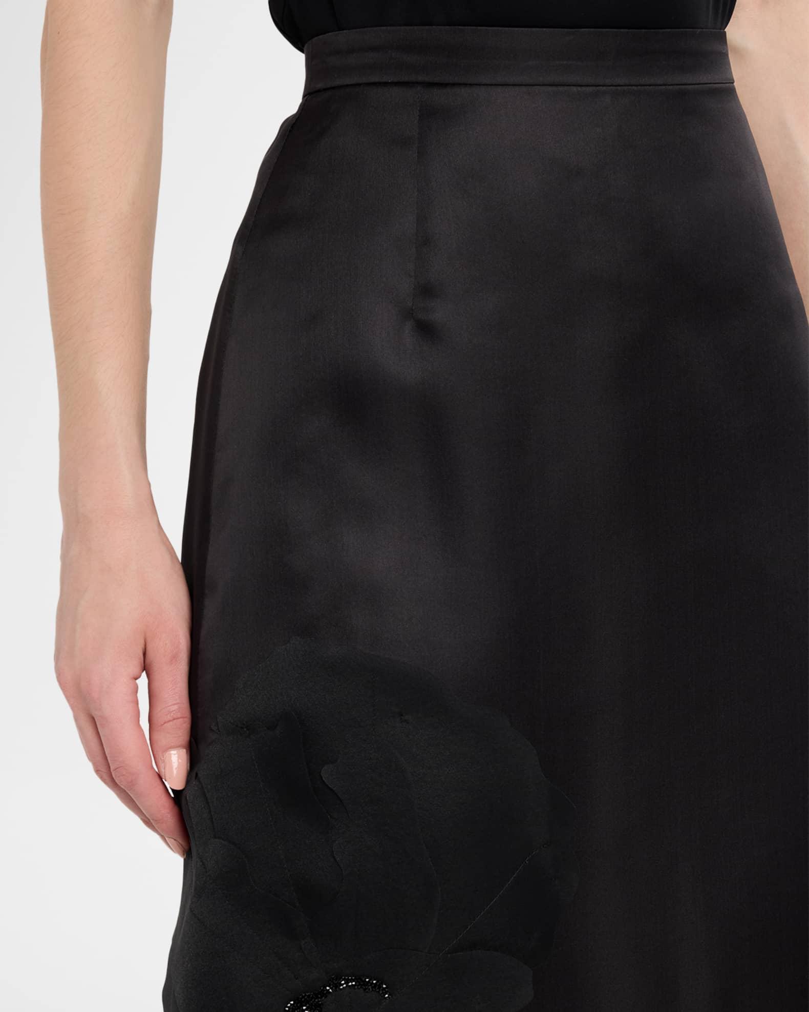 Anemone Corsage Organza Midi Skirt Product Image