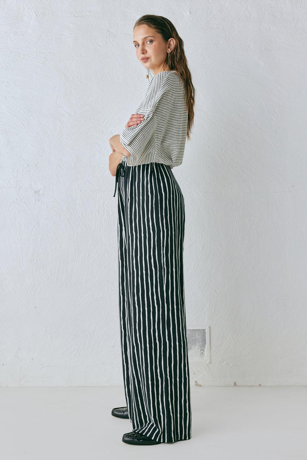 Rieti Pants Black Stripe Product Image