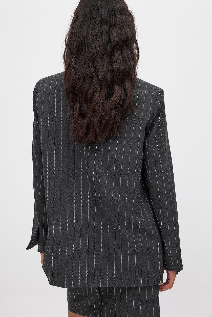 Pinstripe Oversized Blazer Product Image