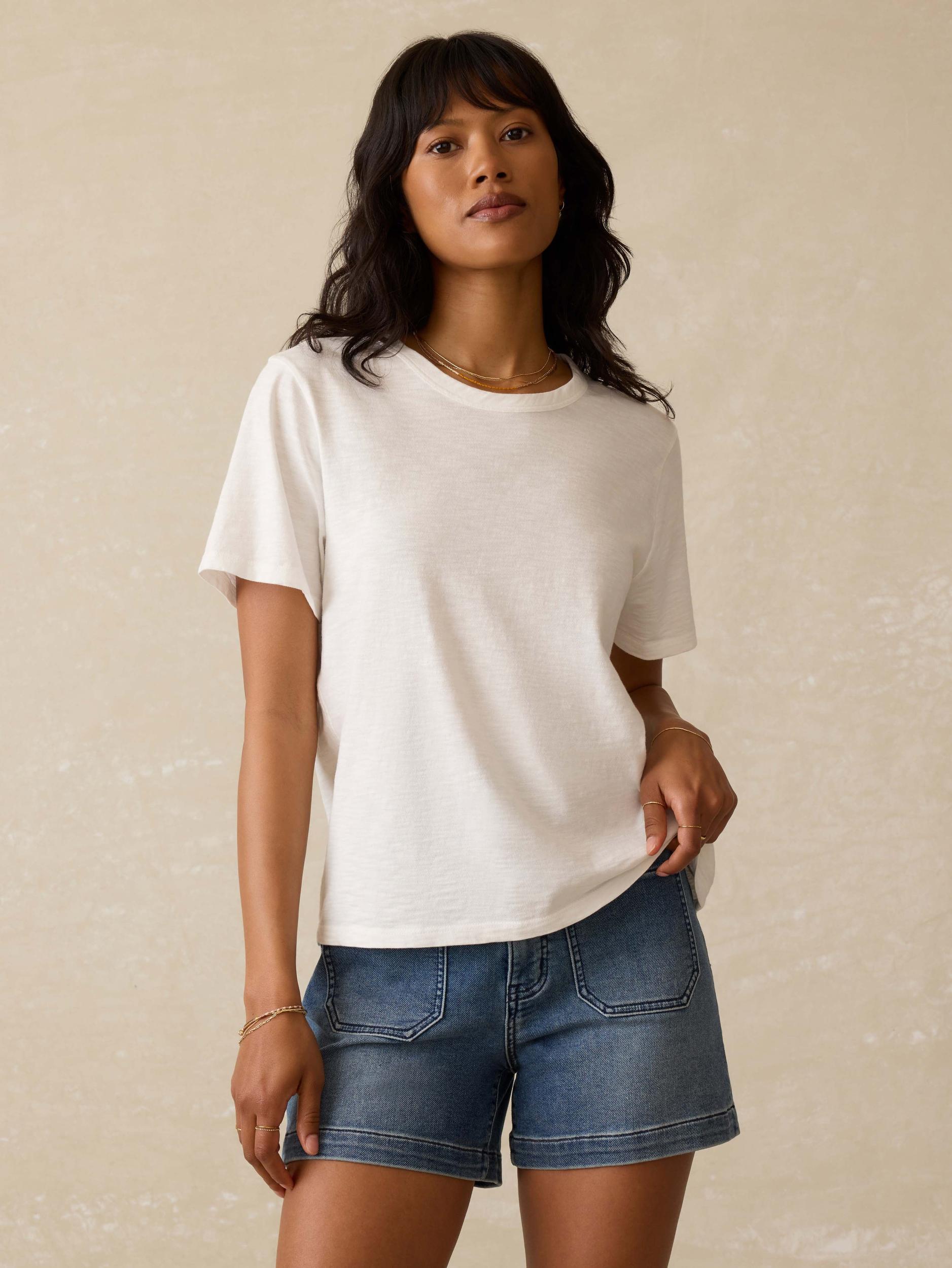 Sunwashed Essential Tee - White Female Product Image