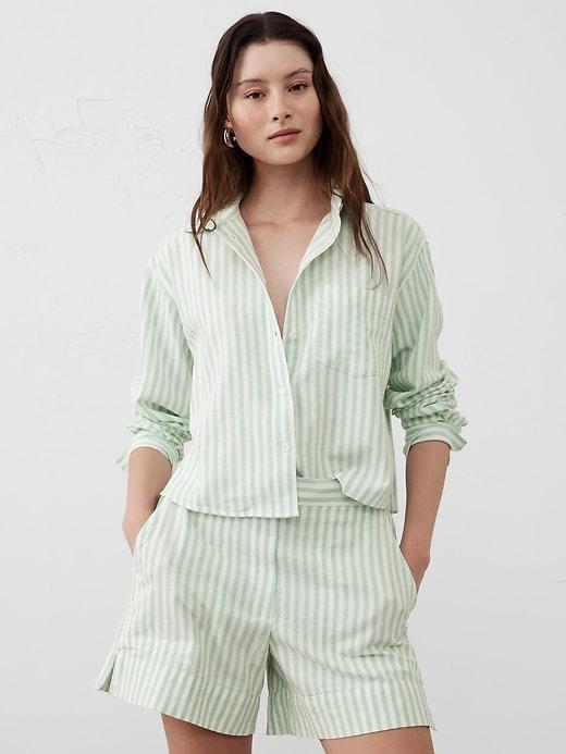 Boxy Button-Down Shirt Product Image