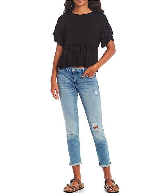 Originality Short Sleeve Peplum Top Product Image