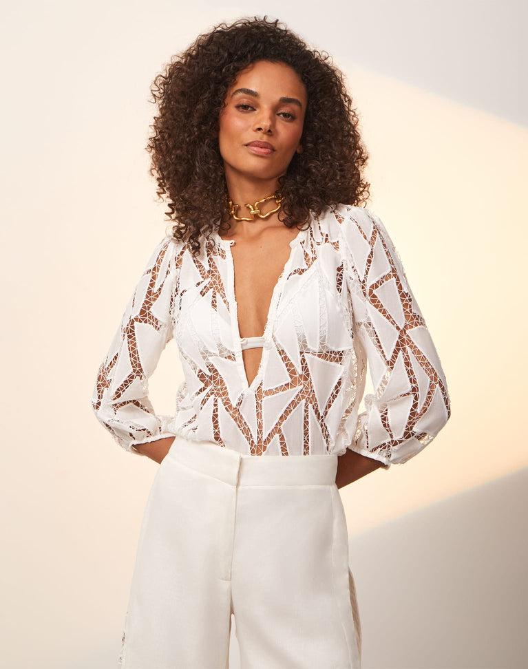 Luna Mini Skirt - Off White Product Image