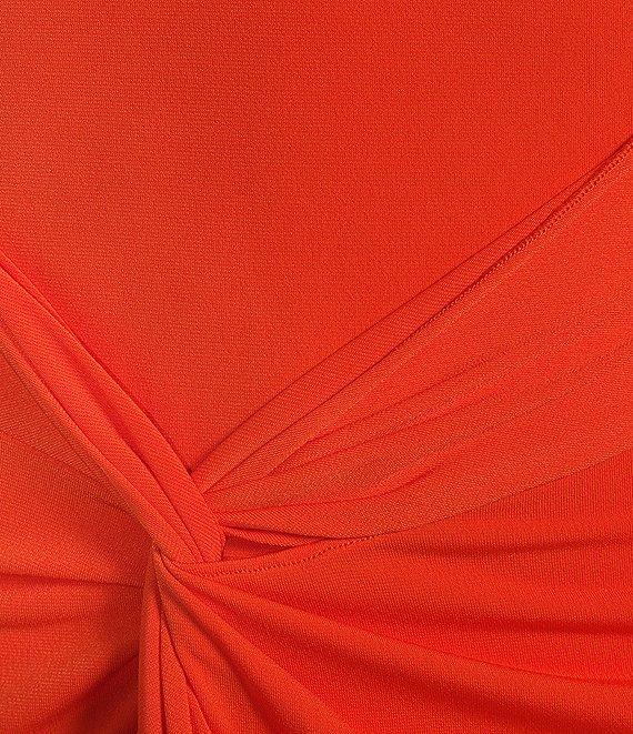 Belle by Badgley Mischka Maci Jersey Sheath Halter Neckline Dress Product Image