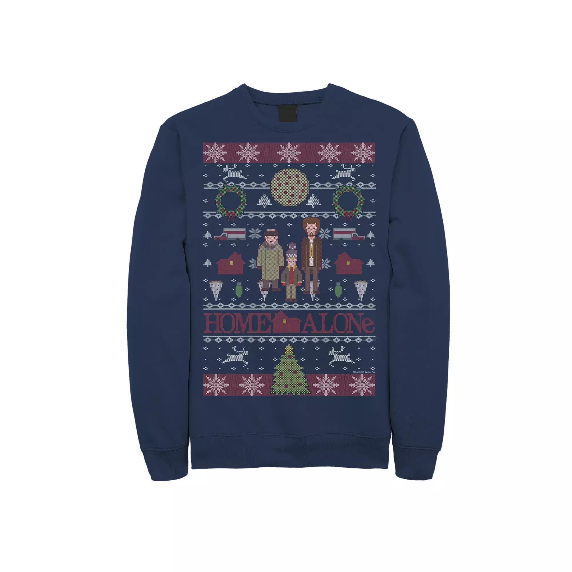 Men's Home Alone Christmas The Wet Bandits Ugly Sweater Graphic Fleece,  Product Image