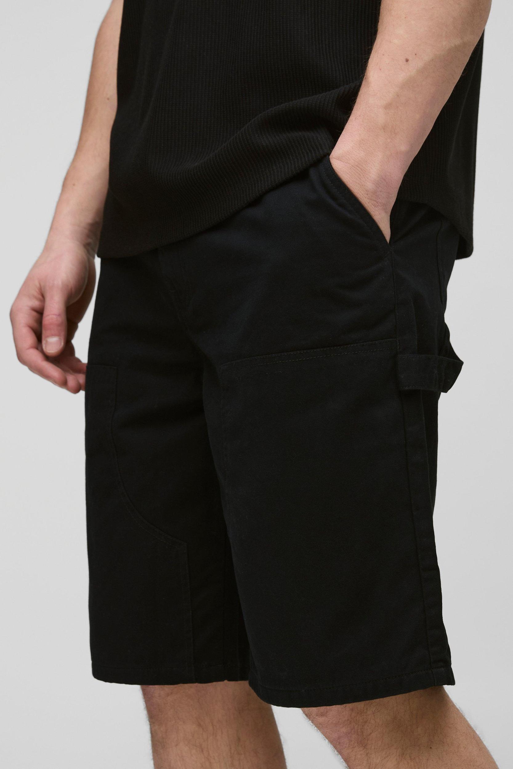 Tall Relaxed Fit Carpenter Shorts | boohooMAN USA Product Image