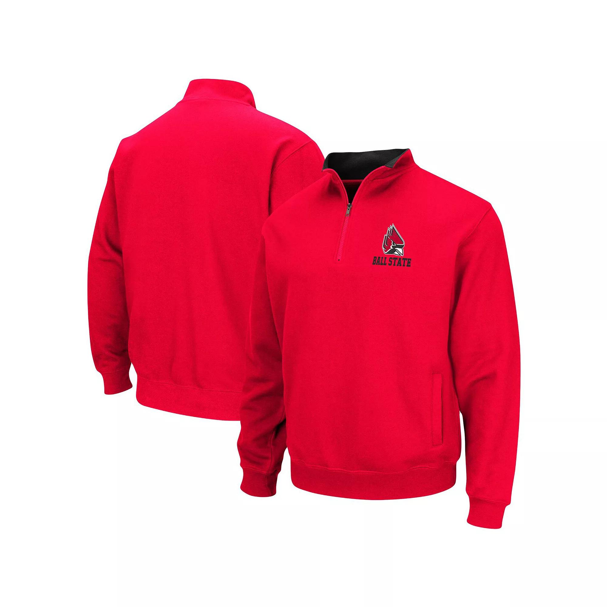 Men's Colosseum Cardinal Ball State Cardinals Tortugas Logo Quarter-Zip Jacket,  Product Image