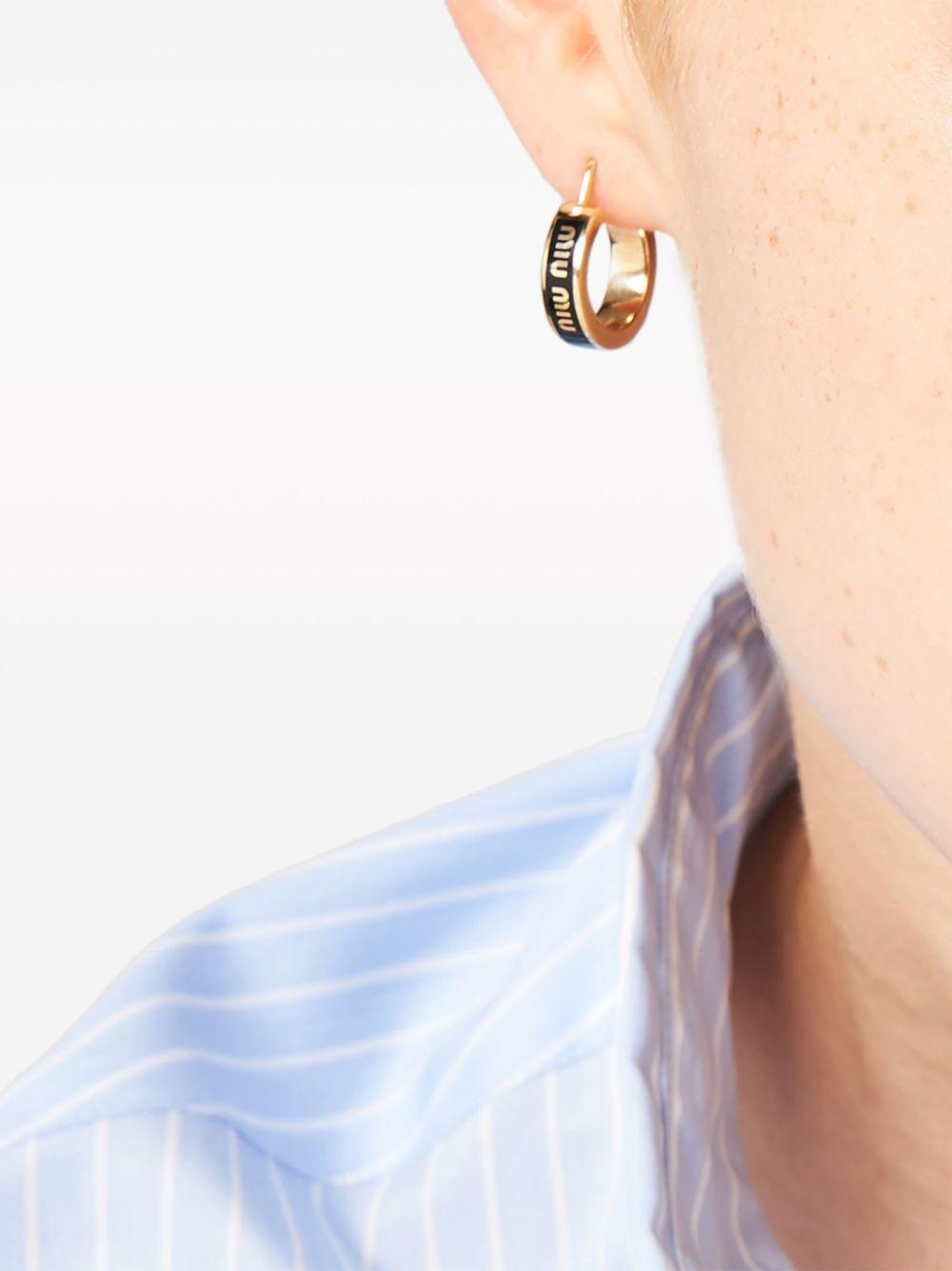 enamel hoop earrings Product Image