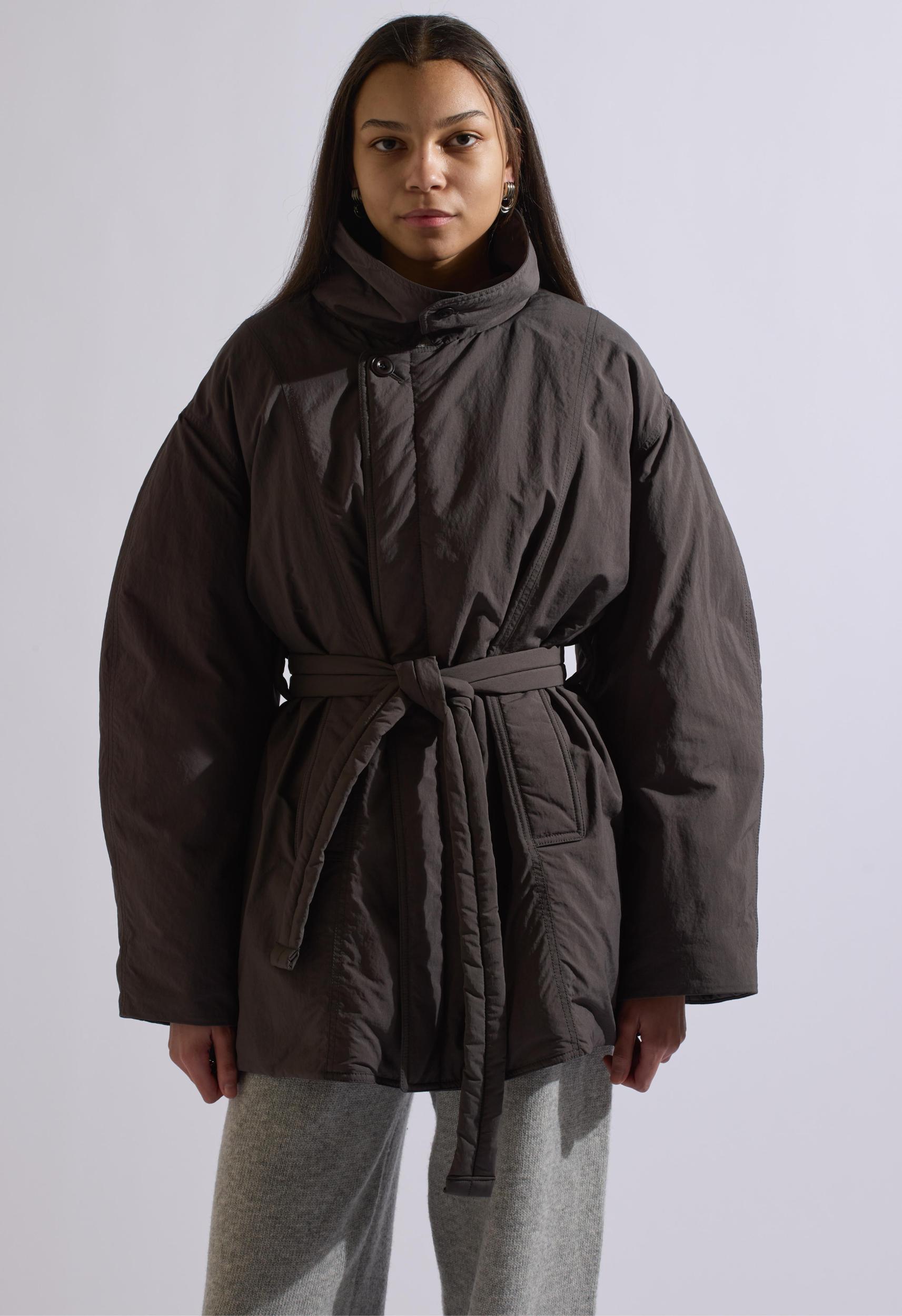 Puffer Down Wrap Jacket Grey Product Image