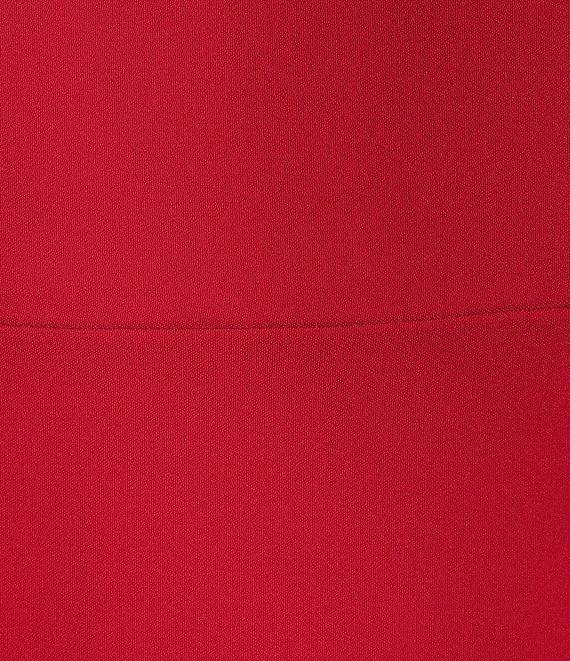 Antonio Melani Elena Crepe Square Neck Long Ruched Sleeve Midi Dress Product Image