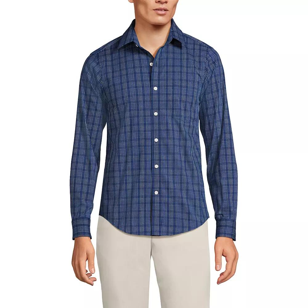 Men's Lands' End Traditional Fit Travel Button-Down Shirt,  Product Image
