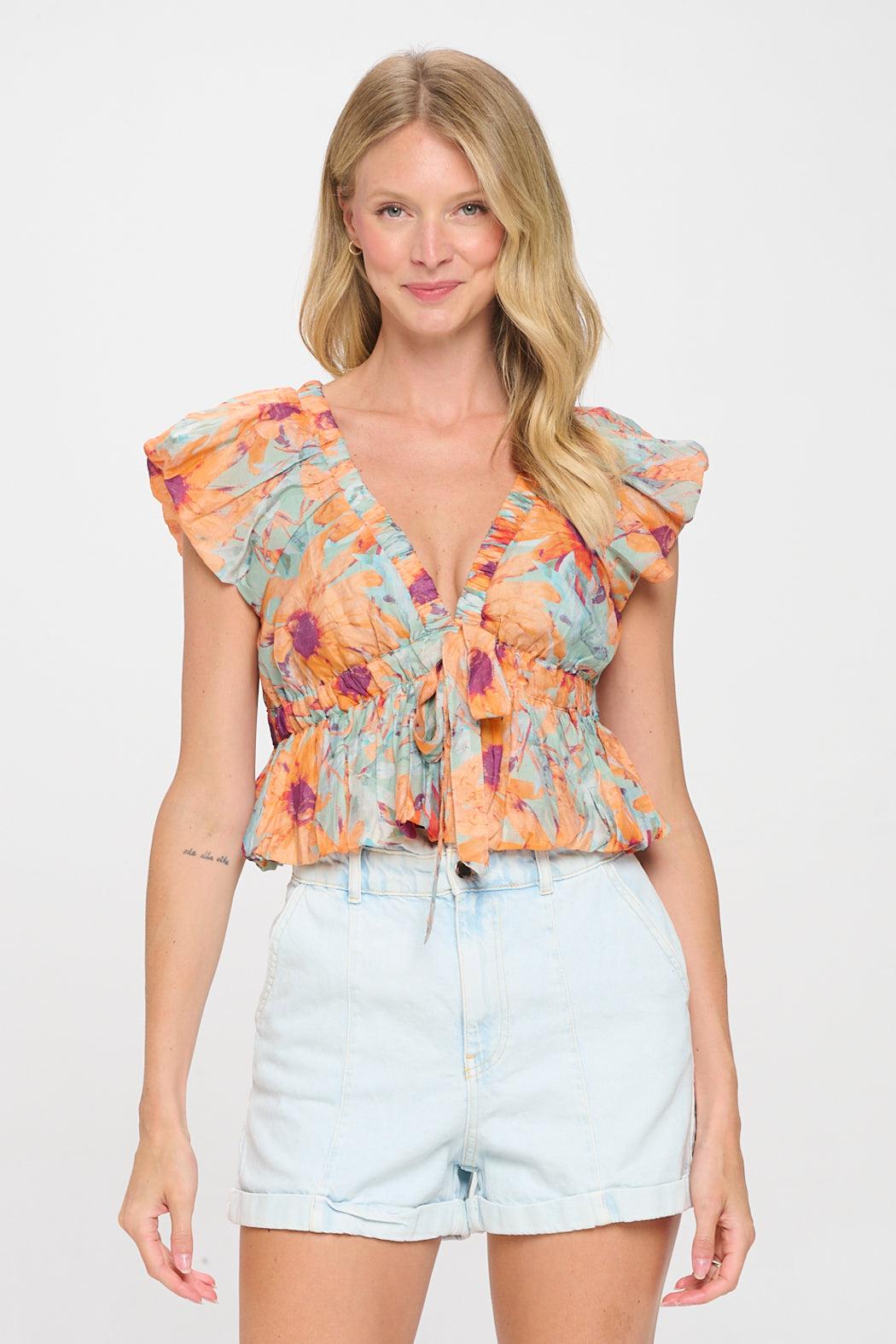 Sunflower Blue Adelina Top Product Image