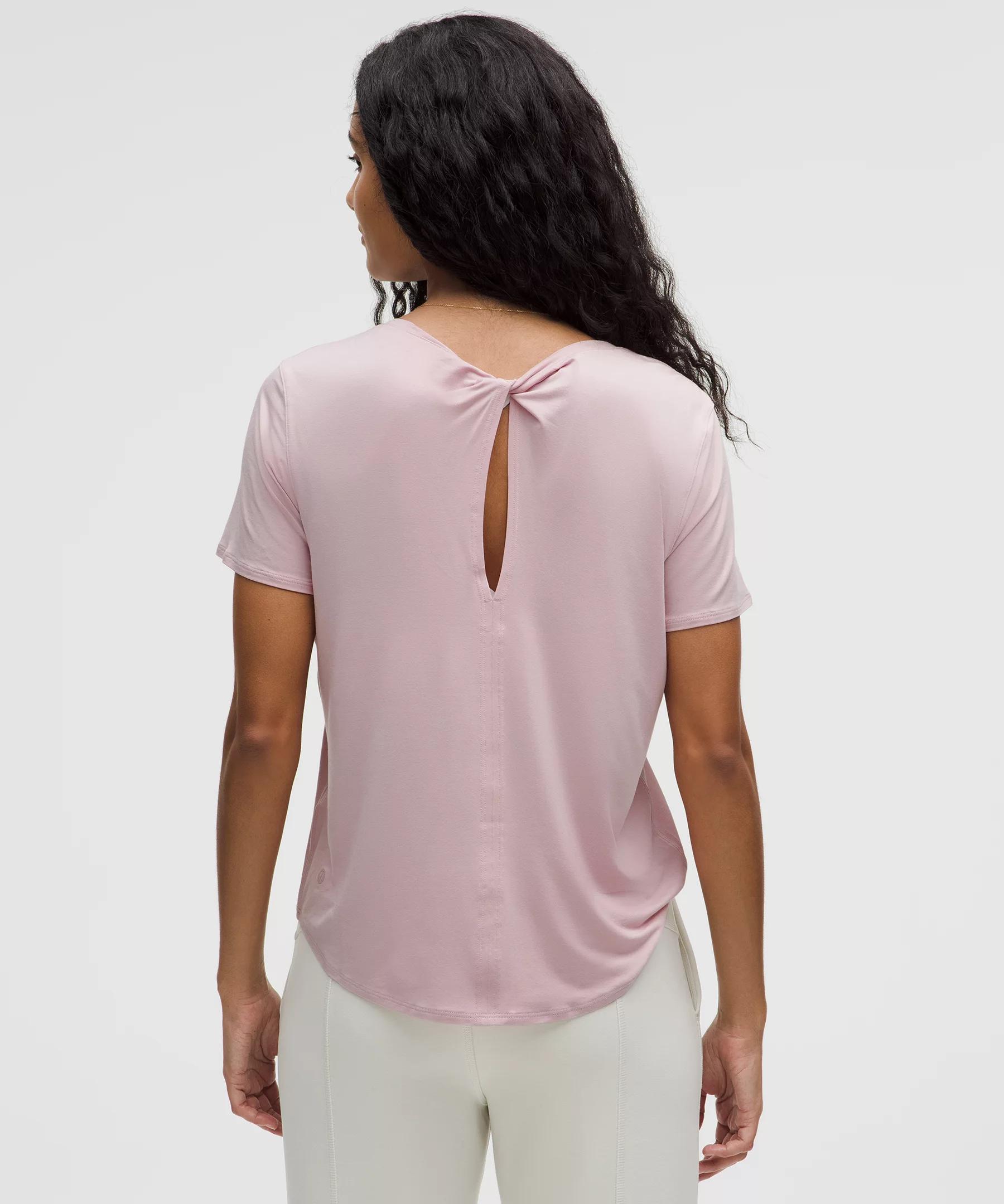Modal-Silk Twist-Back Short-Sleeve Shirt Product Image