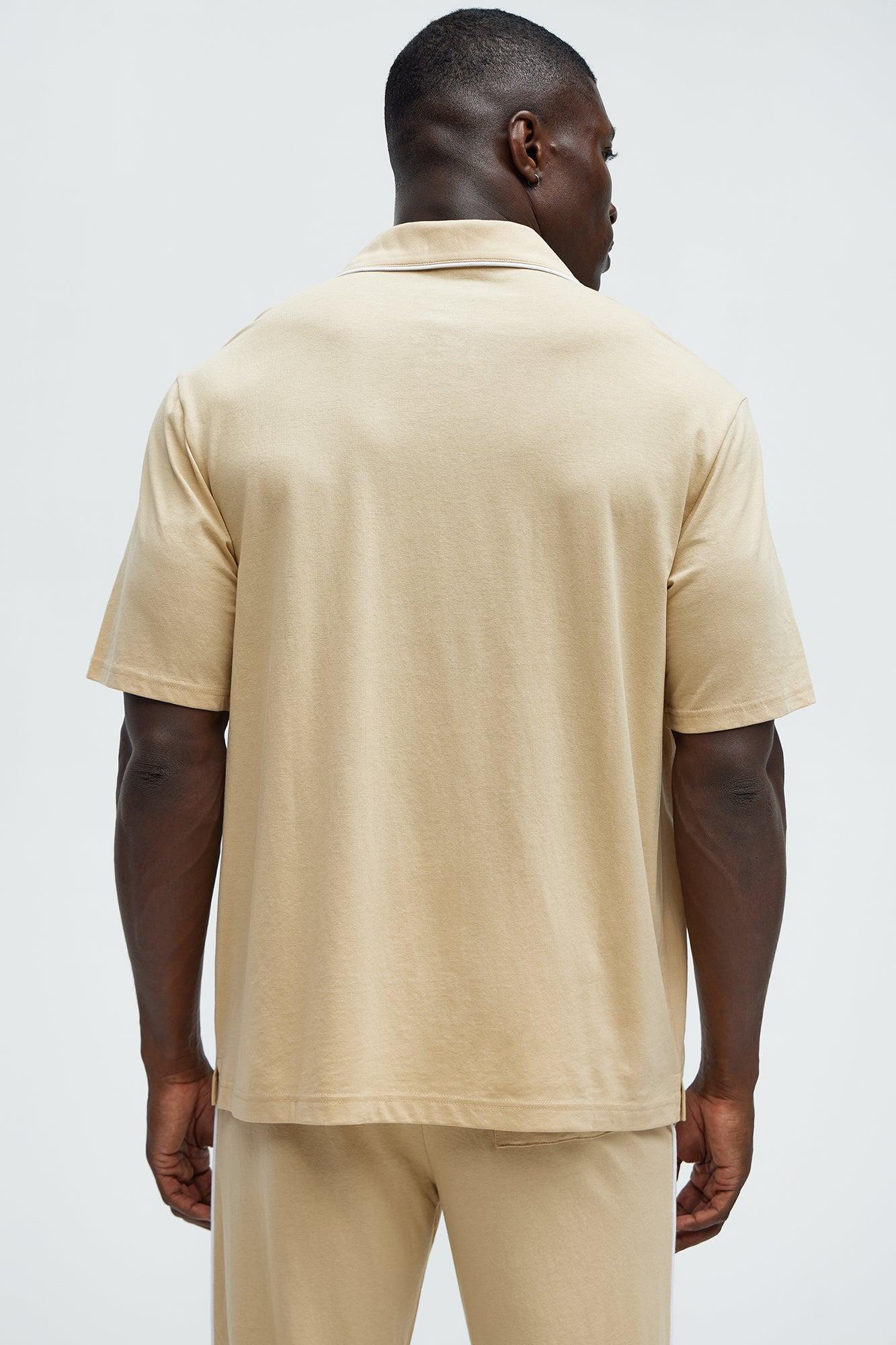 Modern Relaxed Pajama Short Sleeve - Khaki Product Image