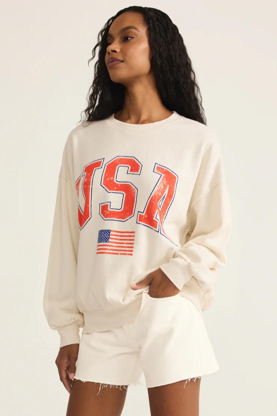 Z Supply Flag Sunday Sweatshirt Product Image