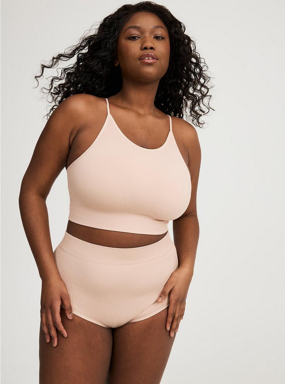 Seamless Rib High-Neck Bralette Product Image