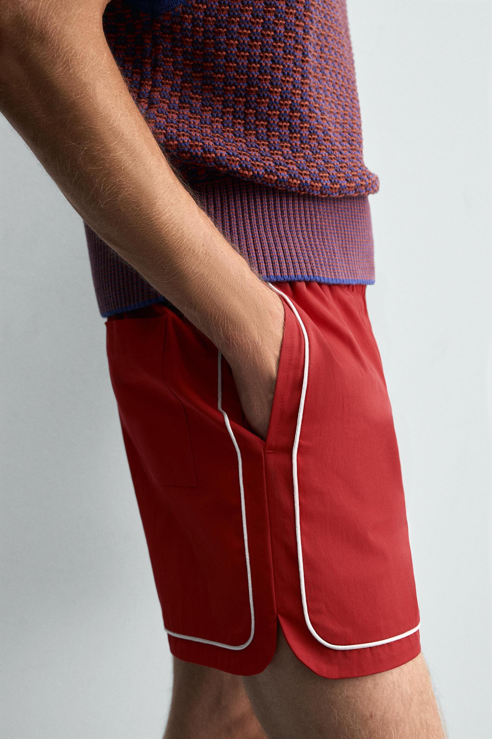 CONTRAST TRIM SHORTS Product Image