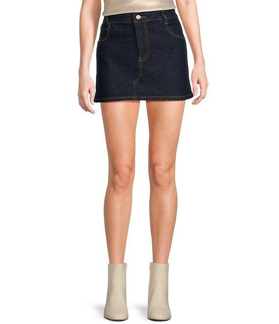 GB Denim Mini Skirt Product Image