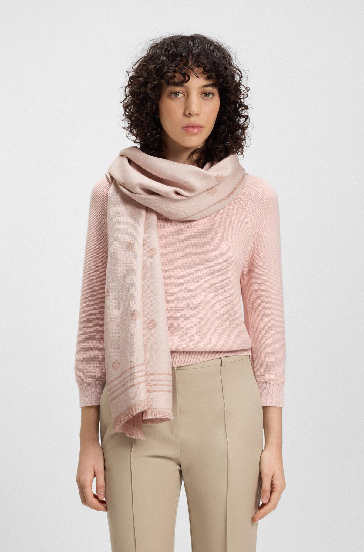 Jacquard scarf with Double B monograms Product Image