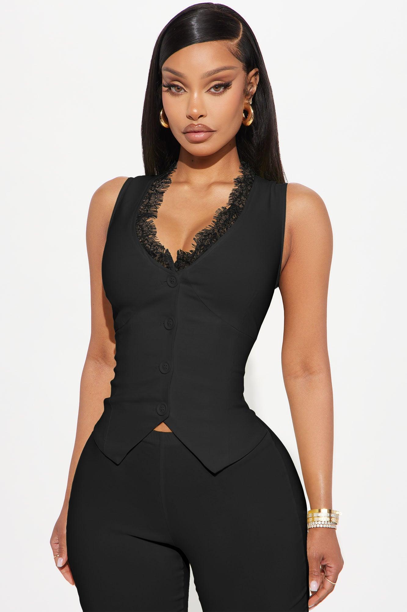 Give Me Everything Capri Jumpsuit - Black Female Product Image