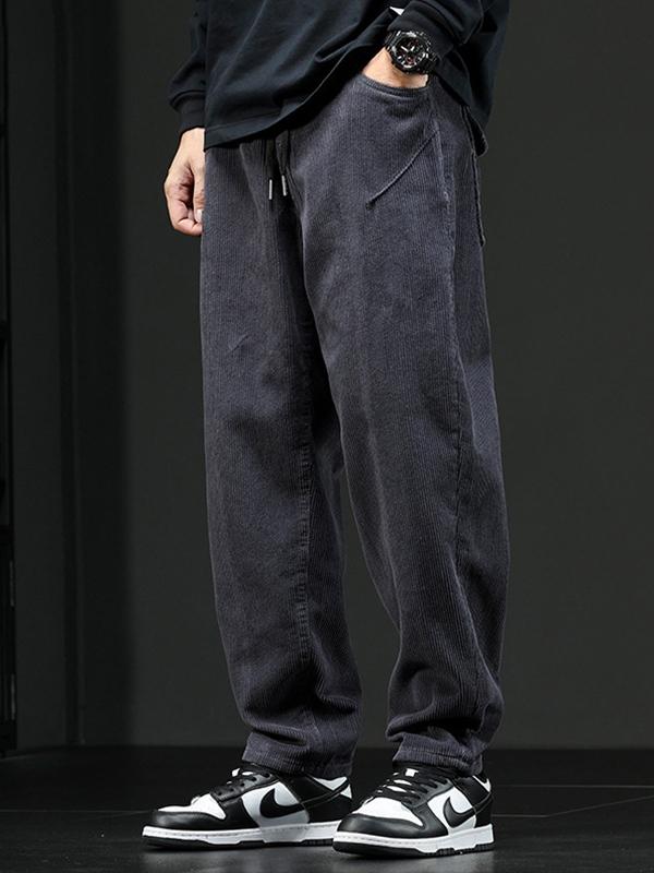 Men's Corduroy Flap Pocket Tapered Cargo Pants Product Image