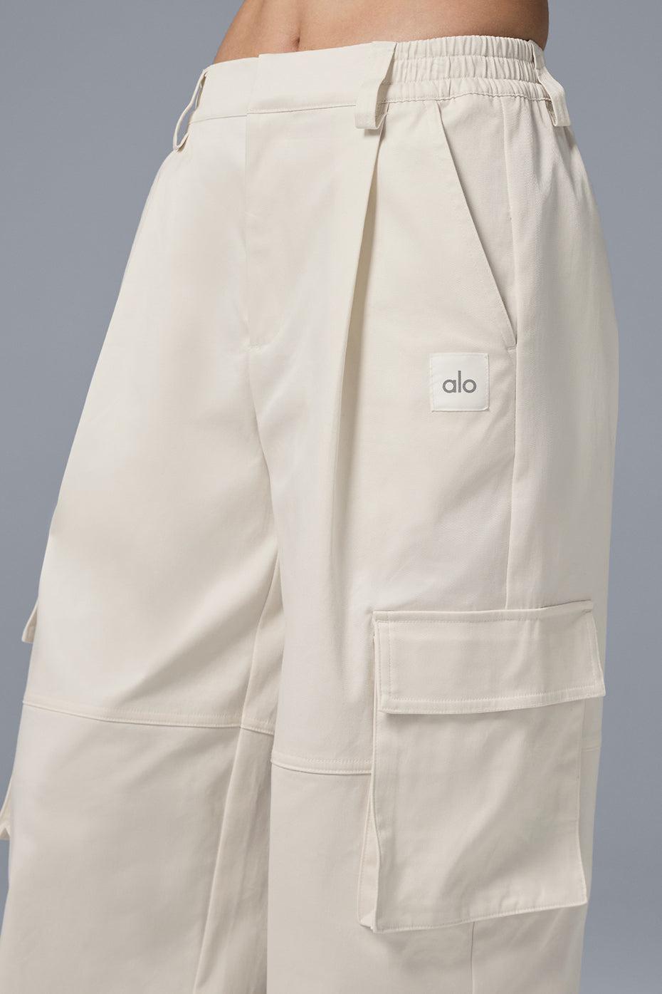 High-Waist Night Out Cargo Trouser - Ivory Product Image