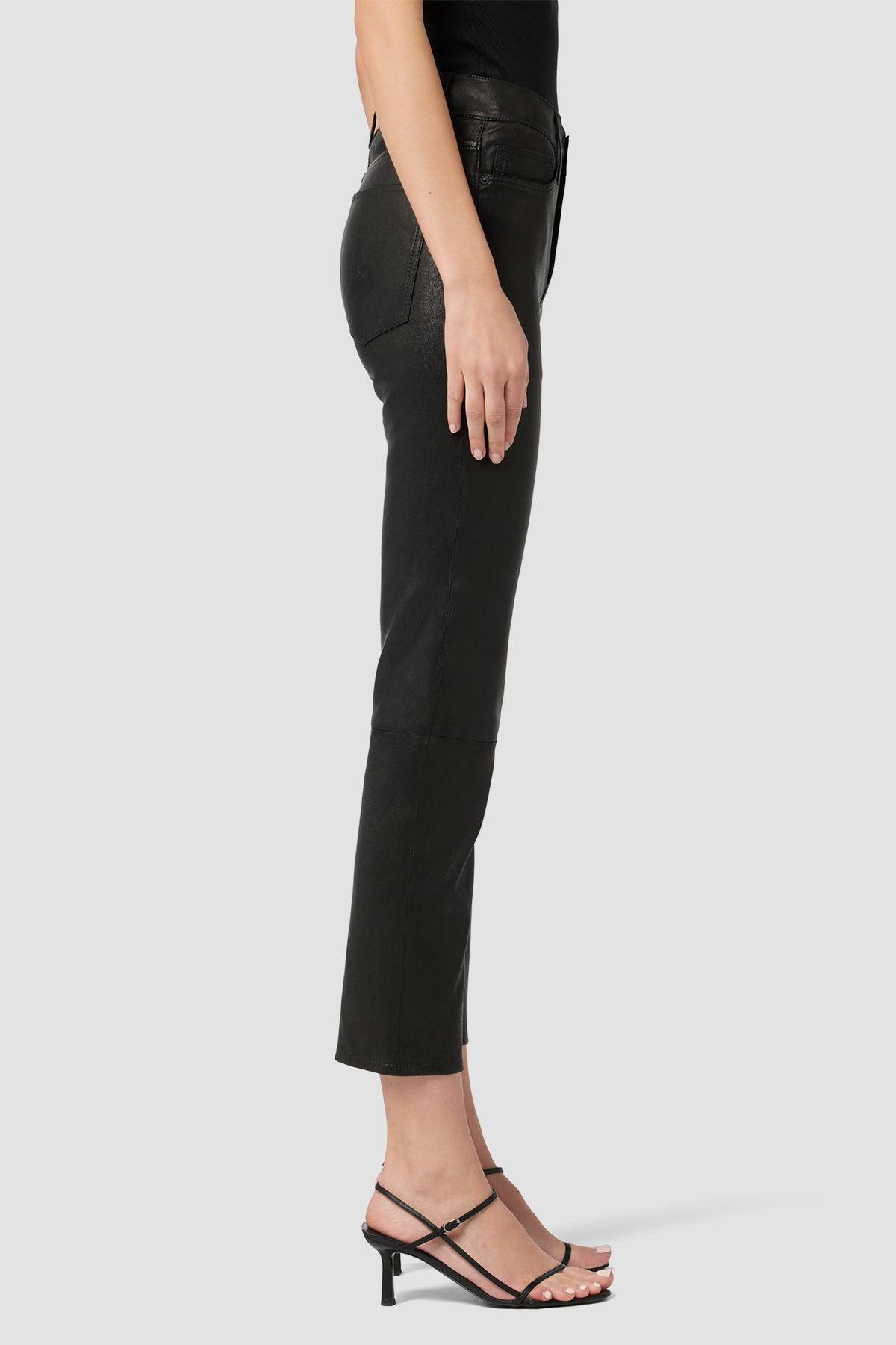 Nico Mid-Rise Straight Leather Crop Pant Female Product Image