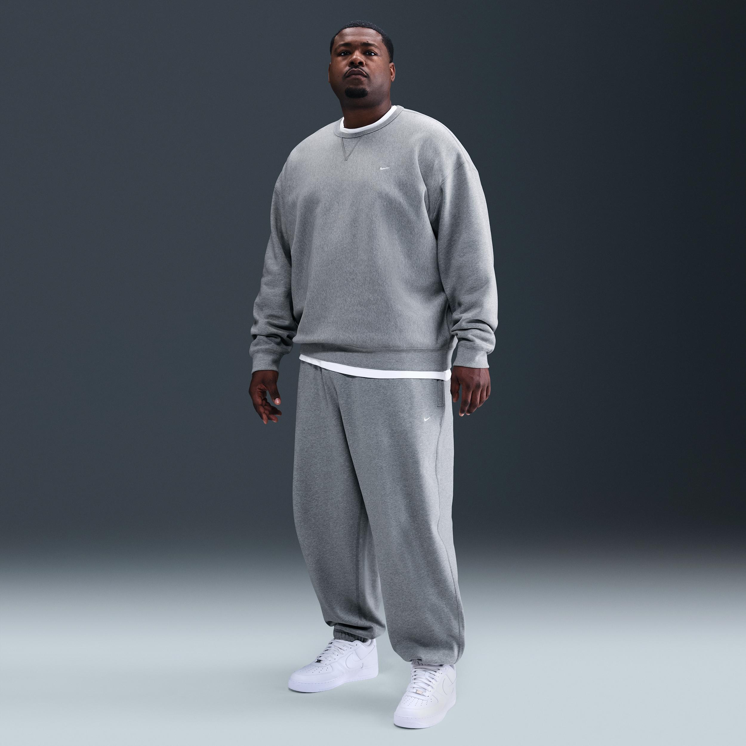 Nike Mens Solo Swoosh Cuffed Fleece Pants | HV1088-063 Product Image