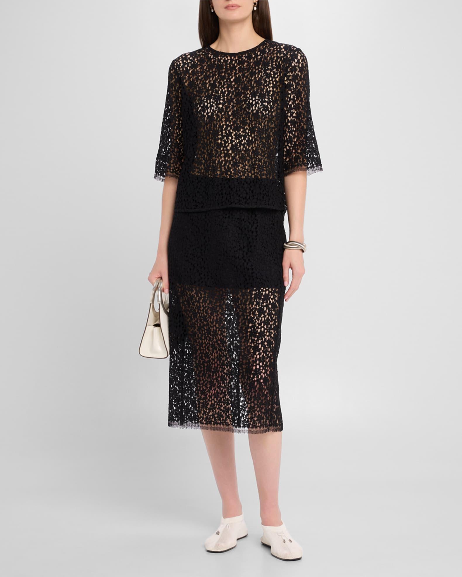 Lace Short-Sleeve T-Shirt Product Image